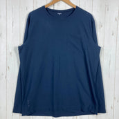 【Men's L ネイビー系】 Houdini ( フーディニ ) カバー クルー Cover Crew Blue Illusion ポリエステル ウェア トップス インナー シャツ ロングスリーブTシャツ クルーネック 化繊 z00053790 Blue Illu