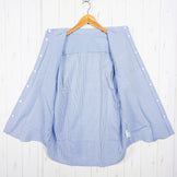 男式小号 Blue Ridge Mountain Gear 基本款长袖衬衫，条纹，蓝色/白色，涤纶，上衣