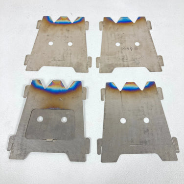 One Size Silver TTF Gear / To The Finish Gear Bonfire Stove, Hard-to-Fire Titanium Camping Gear, z00054582