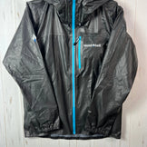 男式小号黑色 Montbell Peak Dry Shell（已停产，难寻）尼龙防雨夹克，带 GORE-TEX ShakeDry 功能