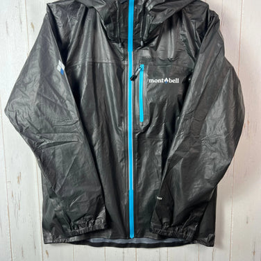 男式小号黑色 Montbell Peak Dry Shell（已停产，难寻）尼龙防雨夹克，带 GORE-TEX ShakeDry 功能