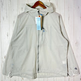 男女通用中号象牙色 Paper Sky Wear Wind Shell 连帽衫，ECRU 尼龙，软壳夹克，外套，z00053704，ECRU