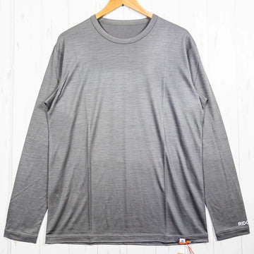 【Men's Ｓ グレー系】 Ridge Mountain Gear ( リッジマウンテンギア ) メリノ ベーシック ティー Merino Basic Tee Moss Gray メリノウール ウェア トップス インナー シャツ ロングスリーブTシャツ クルーネ - 【公式】2ndGEAR（セカンドギア）Webショップ【登山用品・アウトドア用品専門 買取販売店】
