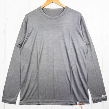 【Men's Ｓ グレー系】 Ridge Mountain Gear ( リッジマウンテンギア ) メリノ ベーシック ティー Merino Basic Tee Moss Gray メリノウール ウェア トップス インナー シャツ ロングスリーブTシャツ クルーネ - 【公式】2ndGEAR（セカンドギア）Webショップ【登山用品・アウトドア用品専門 買取販売店】