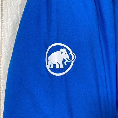 男士小号蓝色 Mammut Rime Light Insulation Flex 连帽保暖夹克。合成羽绒服。