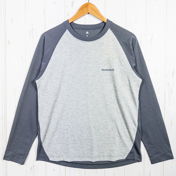 【Men's M グレー系】 Montbell ( モンベル ) WIC.ラグラン ロングスリーブT WIC. Raglan Long Sleeve T ポリエステル ウェア トップス インナー シャツ ロングスリーブTシャツ クルーネック 化繊 z0005297