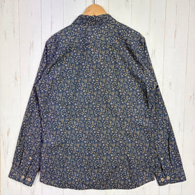 【Women's XL ネイビー系】 Montbell ( モンベル ) WIC. ライト プリント ロングスリーブ シャツ WIC. Light Print Long Sleeve Shirt 吸汗速乾 UVカット 胸ポケット ポリエステル ウェア トップス インナー - 0