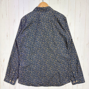 【Women's XL ネイビー系】 Montbell ( モンベル ) WIC. ライト プリント ロングスリーブ シャツ WIC. Light Print Long Sleeve Shirt 吸汗速乾 UVカット 胸ポケット ポリエステル ウェア トップス インナー - 0