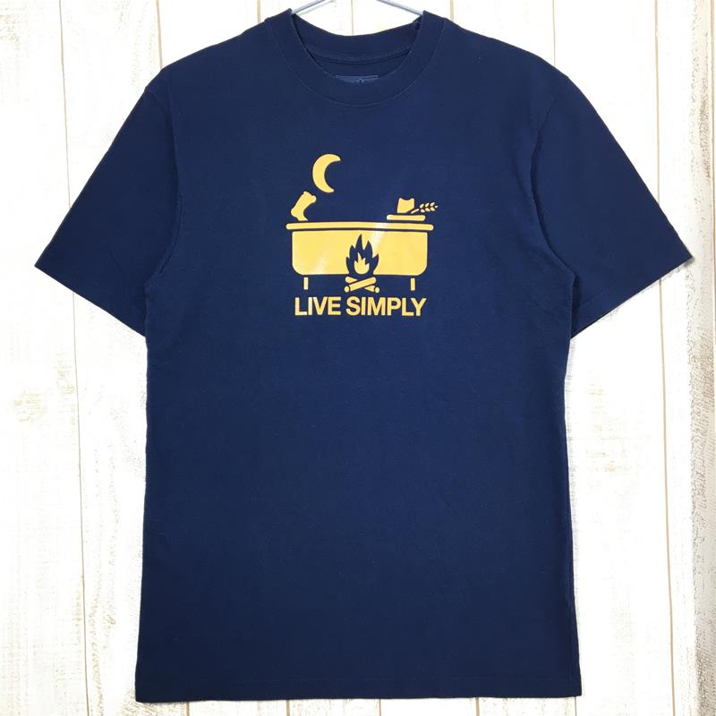 [Men's XS Navy] Patagonia Live Simply Hot Tub Cotton/Poly T-Shirts 39102 International Men's Cotton