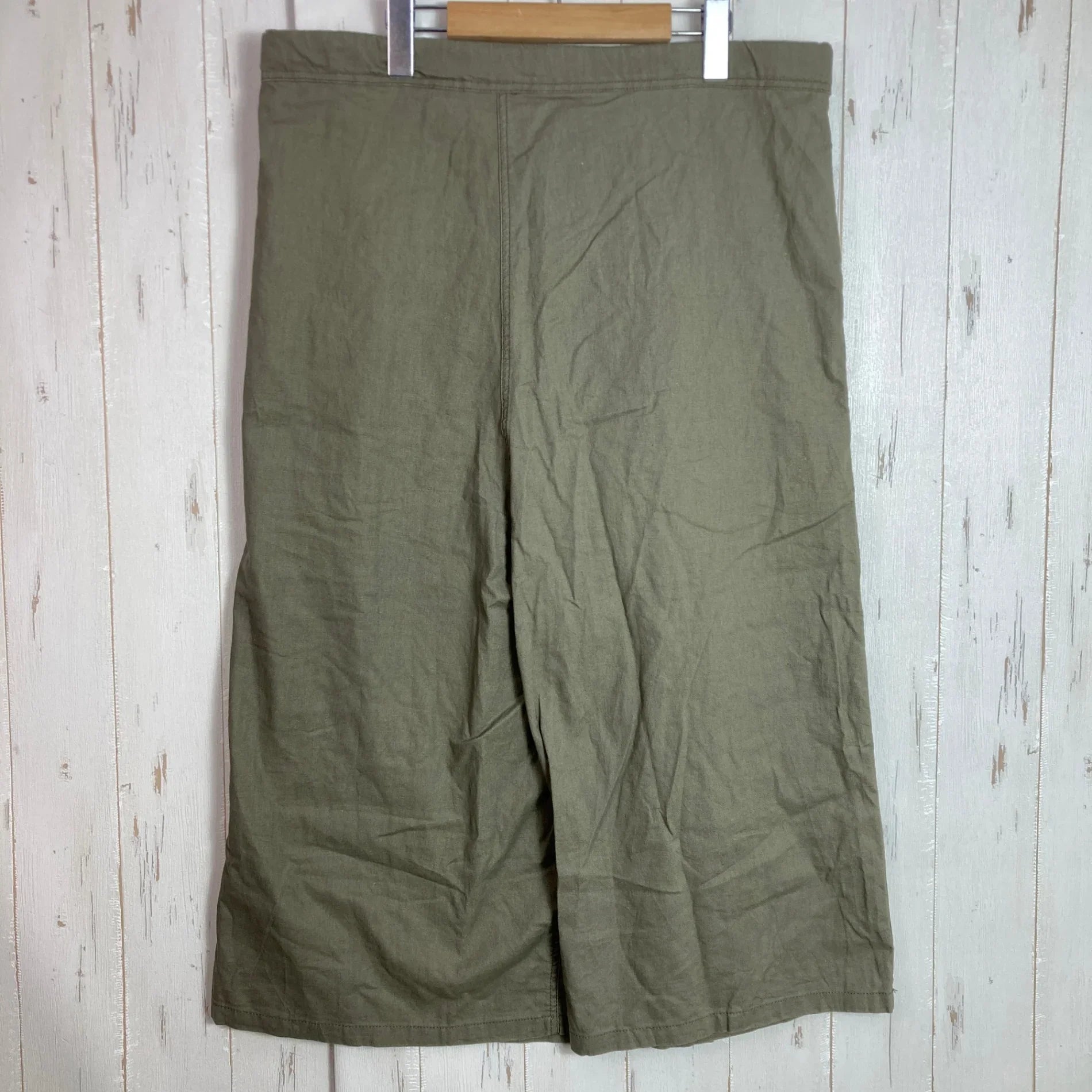 【Women's S グリーン系】 Gramicci ( グラミチ ) リネン ラップ フレア パンツ LINEN WRAP FLARE PANTS ASHGREEN ウェア ボトムス ロングパンツ コットン z00052001 ASHGREEN コットン ロングパンツ - 【公式】2ndGEAR（セカンドギア）Webショップ【登山用品・アウトドア用品専門 買取販売店】