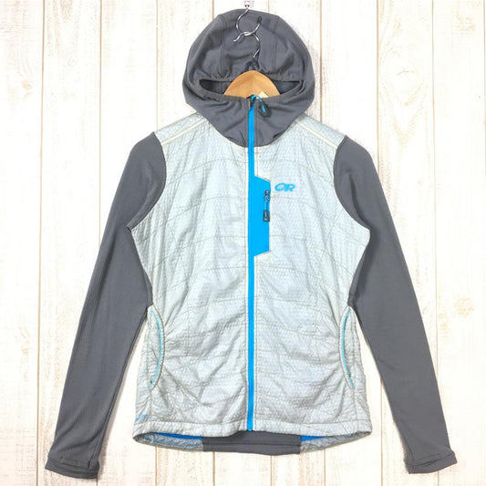 【Women's XS グレー系】 Outdoor Research ( アウトドアリサーチ ) デヴィエーター フーディ Deviator Hoody ジャケット ハイブリッド ポーラテックアルファアクティブインサレーション ポーラテックパワーグリッドフリース 243