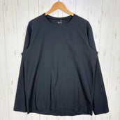 【Men's L Black】 Houdini Men's Cover Crew Long Sleeve 258694 true black z00058231 true black Synthetic Long Sleeve T-shirt
