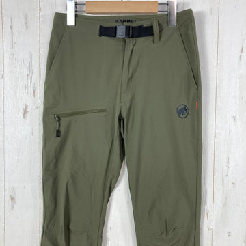 【Women's XS グリーン系】 Mammut ( マムート ) アジリティ スリム パンツ アジアンフィット ウィメンズ AEGILITY Slim Pants AF Women ストレッチ DWR 一体型ベルト ナイロン ウェア ボトムス ロングパンツ ソフトシェ - 0
