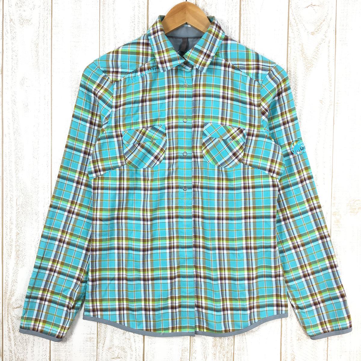 【Women's S ブルー系】 Mammut ( マムート ) アスコナ シャツ Ascona Shirt フランネル ネルシャツ 1030-02060 Women's  コットン ロングスリーブシャツ インナー シャツ トップス ウェア