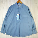 【Unisex L ブルー系】 Paper Sky Wear ( ペーパースカイ ウェア ) ウィンドビッグシャツ WIND BIG SHIRT Blue Gray ナイロン ウェア トップス インナー シャツ ロングスリーブシャツ 化繊 z00053706 Blu-1