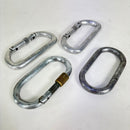 【OneSize シルバー系】 1970s Evernew ( エバニュー ) ヴィンテージ カラビナ 4個セット Vintage Carabiner 4-Piece Set PIONEER刻印 スクリューロック混在 ロッククライミングギア z00061781  ロ-1