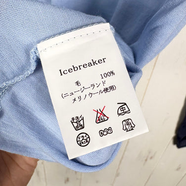 【Women's M ブルー系】 Icebreaker ( アイスブレーカー ) スーパーファイン190 ロングスリーブ ウールティー メリノウール ウェア トップス インナー シャツ ロングスリーブTシャツ クルーネック ウール z00055018  ウール ロング