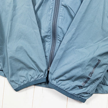 男式中号海军蓝 Black Diamond Alpine Start 连帽衫风暴蓝尼龙外套软壳 z00053399 风暴蓝软壳外套