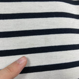 男士 ML 象牙色 Bring Basque 衬衫，裁剪缝制，米白色 x 黑色，涤纶，长袖圆领 T 恤，合成纤维，长袖，米白色 x 黑色，合成纤维，长袖