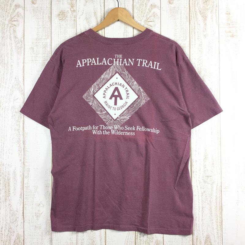 [Men's M Purple] Appalachian Trail At International Men's Synthetic Short Sleeve T-Shirt Crew Neck Inner Shirt Tops Wear