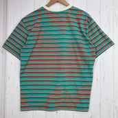 【Men's L グリーン系】 Bring ( ブリング ) ドライコットニー マルチボーダー ティーシャツ DRYCOTTONY MULTI BORDER T-SHIRT ポリエステル ウェア トップス インナー シャツ ショートスリーブTシャツ クルーネック 化