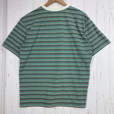 【Men's L グリーン系】 Bring ( ブリング ) ドライコットニー マルチボーダー ティーシャツ DRYCOTTONY MULTI BORDER T-SHIRT ポリエステル ウェア トップス インナー シャツ ショートスリーブTシャツ クルーネック 化