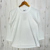 【Unisex S White】 Bring DRYCOTTONY Long sleeve T-shirt Polyester Wear Tops Inner Shirt Long sleeve T-shirt Crew neck Synthetic fiber