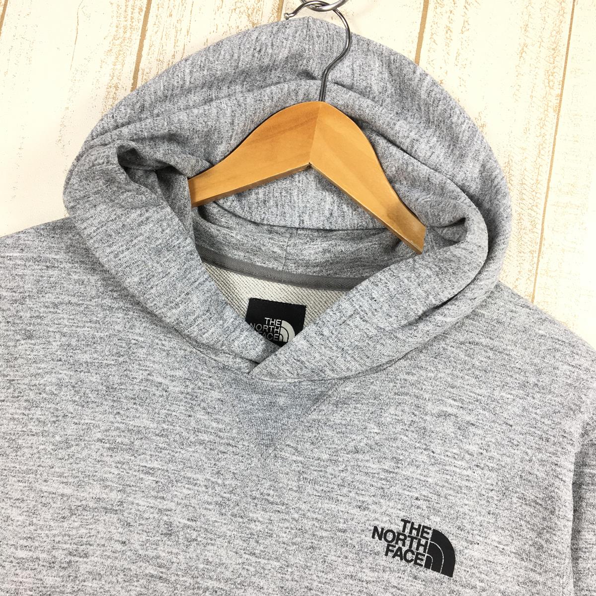 【Men's M グレー系】 The North Face ( ザ・ノースフェイス ) バック スクエア ロゴ フーディ Back Square Logo Hoodie スウェット パーカー プルオーバー NT12034 Asian Men's  化繊 フーディ