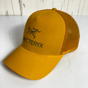Arcteryx Logo Trucker Hat Quantum (One Size, Orange) - Discontinued Model, Hard to Find - Polyester, Clothing, Accessories, Headwear, Cap (z00053907)