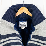 中性款中灰色1970年代Woolrich羊毛抓绒夹克。复古原创，难得一见的羊毛外套。产品编号：z00052859。