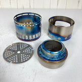 【OneSize グレー系】 Evernew ( エバニュー ) アルコール ストーブ スタンド DX セット Alcohol Stove Stand DX Set チタン クックウェア バーナー ストーブ z00060038  バーナー ストーブ クックウェア