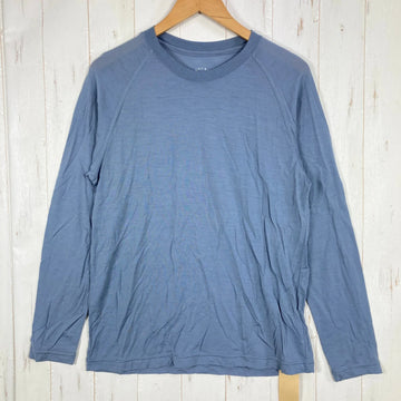 【Unisex M ネイビー系】 Yamatomichi ( 山と道 ) 100% メリノ ロングスリーブ 100% Light Merino Long Sleeve 150-160g/m2 メリノウール100% メリノウール ウェア トップス インナー シャツ ロン