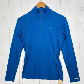 【Women's M ブルー系】 Icebreaker ( アイスブレーカー ) 200 ボディフィット ハーフジップ ロングスリーブ シャツ メリノウール ウェア トップス インナー シャツ ロングスリーブシャツ ウール z00055030  ウール ロングスリーブ