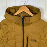 Men's Medium Brown Mountain Hardwear Stretchdown Hoody, Down Jacket, Outerwear, Down Insulation, z00053569
