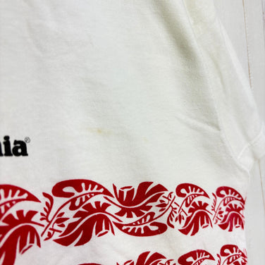 【Men's L ホワイト系】 1997 Patagonia ( パタゴニア ) オーガニックコットン ボタニカルプリントTシャツ Organic Cotton Botanical Print T-Shirt 生産終了モデル 入手困難 黒タグ オーガニックコットン