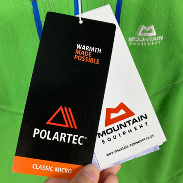 Mountain Equipment Style Croz Alpine Jacket, Men's Small, Green. Polyester fleece outerwear.