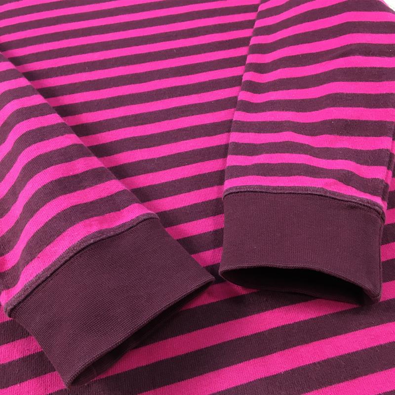 [Women's S Pink] Patagonia Long-Sleeved Sender Stripe Top Organic Cotton T-shirt Long t 54610 International Women's