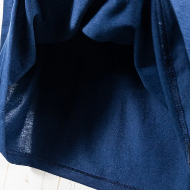 男式中号海军蓝小米绳短袖 T 恤，涤纶，圆领，合成纤维，上衣，汗衫，z00053212