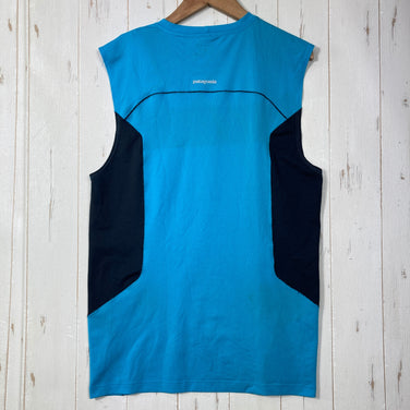【Men's S ブルー系】 Patagonia ( パタゴニア ) エア フロー タンク Air Flow Tank ポリエステル ウェア トップス インナー シャツ ショートスリーブTシャツ クルーネック 化繊 z00059410  化繊 ショートスリーブTシ