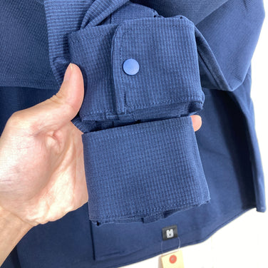 【男款 XS 藏青色系】 Millet ( 米勒 ) Breeze Mesh Long Sleeve Shirt ポリエステル ウェア トップス 内衣 衬衫 长袖衬衫 化纤 z00059263
