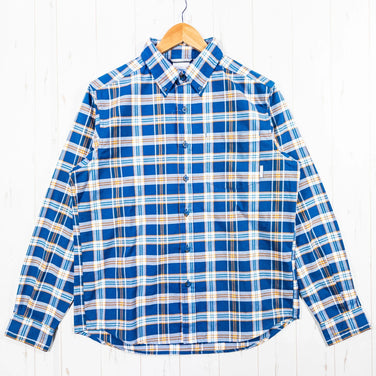 Columbia Independence Pass Long Sleeve Shirt, Men's Medium, Blue. Polyester. Perfect as a top or inner shirt.