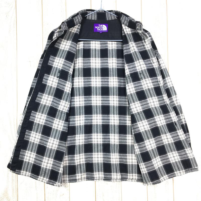 [Women's S Black] The North Face x Nanamica Purple Label Twill Check Shirt NT3958N Asian Women's Synthetic Long Sleeve Shirt Innerwear