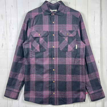 男士 M 码紫色 Aclima LeisureWool ReBorn 羊毛衬衫 106310 369 格纹深灰/酒红色 z00055898 369