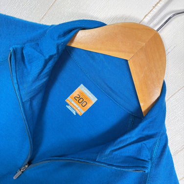 【Women's M ブルー系】 Icebreaker ( アイスブレーカー ) 200 ボディフィット ハーフジップ ロングスリーブ シャツ メリノウール ウェア トップス インナー シャツ ロングスリーブシャツ ウール z00055030  ウール ロングスリーブ