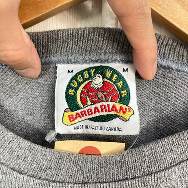 【Men's M グレー系】 Barbarian ( バーバリアン ) コットン ロングスリーブ ティー コットン ウェア トップス インナー シャツ ロングスリーブTシャツ クルーネック コットン z00057894  コットン ロングスリーブTシャツ クルーネ