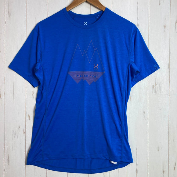 【Men's S ブルー系】 Haglofs ( ホグロフス ) ソーン ショートスリーブ ティー THORN SS TEE ポリエステル ウェア トップス インナー シャツ ショートスリーブTシャツ クルーネック 化繊 z00056214  化繊 ショートスリー