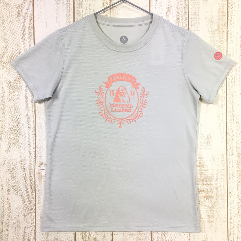 【Women's S アイボリー系】 Marmot ( マーモット ) クイックドライ ショートスリーブ Tシャツ Asian Women's  化繊 ショートスリーブTシャツ クルーネック インナー シャツ トップス ウェア