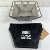 【OneSize シルバー系】 Vargo ( ヴァーゴ ) チタニウムファイヤーボックス（網なし） Titanium Fire Box (No Grill) T-319 z00056887  焚き火台 キャンピングギア