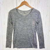 【女士 XS 灰色系】 Icebreaker (冰雪行者) Speare LS Crewe 美利奴羊毛 服装 上衣 内衣 衬衫 长袖T恤 圆领 羊毛 z00059036 女