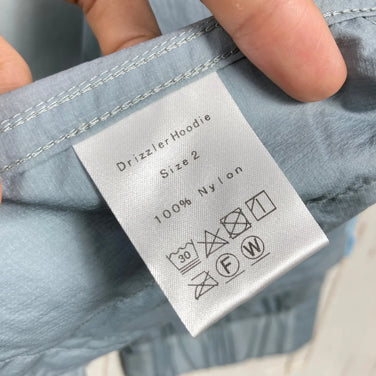 Rawlow Mountain Works Drizzler 连帽衫，男女通用，蓝色，浅绿色，尼龙，防风夹克，外套，上衣，z00053678，Aq